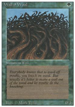 1994 Magic the Gathering Revised Edition #NNO Wall of Wood Front