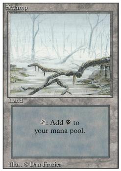 1994 Magic the Gathering Revised Edition #NNO Swamp Front