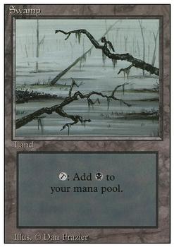 1994 Magic the Gathering Revised Edition #NNO Swamp Front