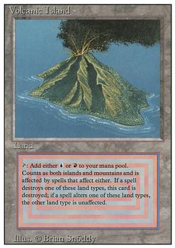 1994 Magic the Gathering Revised Edition #NNO Volcanic Island Front