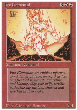 1994 Magic the Gathering Revised Edition #NNO Fire Elemental Front