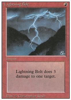 1994 Magic the Gathering Revised Edition #NNO Lightning Bolt Front