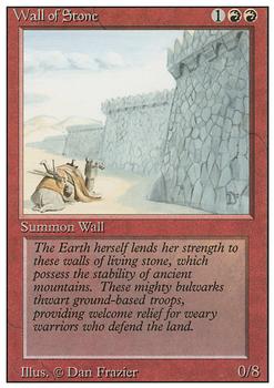 1994 Magic the Gathering Revised Edition #NNO Wall of Stone Front