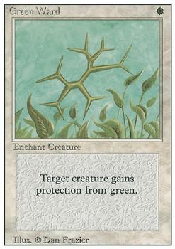 1994 Magic the Gathering Revised Edition #NNO Green Ward Front