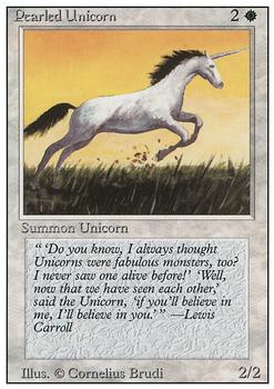 1994 Magic the Gathering Revised Edition #NNO Pearled Unicorn Front