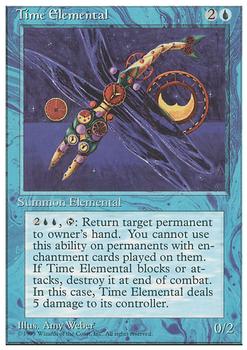 1995 Magic the Gathering 4th Edition #NNO Time Elemental Front
