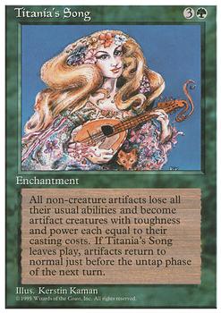 1995 Magic the Gathering 4th Edition #NNO Titania's Song Front