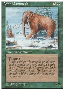 1995 Magic the Gathering 4th Edition #NNO War Mammoth Front