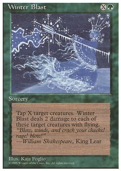 1995 Magic the Gathering 4th Edition #NNO Winter Blast Front