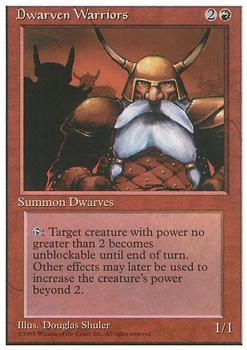 1995 Magic the Gathering 4th Edition #NNO Dwarven Warriors Front