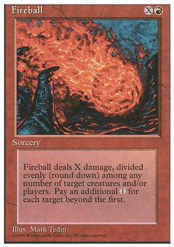 1995 Magic the Gathering 4th Edition #NNO Fireball Front