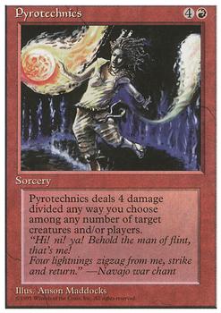 1995 Magic the Gathering 4th Edition #NNO Pyrotechnics Front