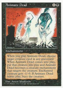 1997 Magic the Gathering 5th Edition #NNO Animate Dead Front