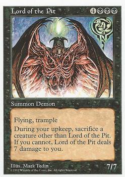 1997 Magic the Gathering 5th Edition #NNO Lord of the Pit Front