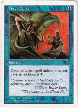 1997 Magic the Gathering 5th Edition #NNO Force Spike Front