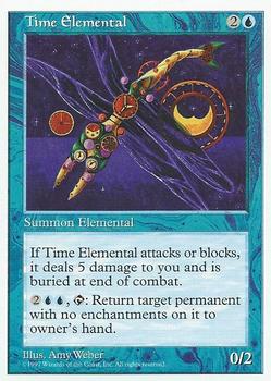 1997 Magic the Gathering 5th Edition #NNO Time Elemental Front