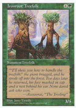 1997 Magic the Gathering 5th Edition #NNO Ironroot Treefolk Front