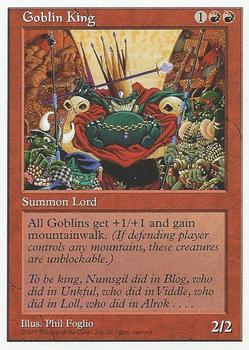 1997 Magic the Gathering 5th Edition #NNO Goblin King Front
