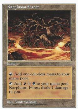 1997 Magic the Gathering 5th Edition #NNO Karplusan Forest Front