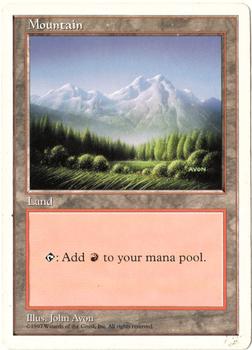 1997 Magic the Gathering 5th Edition #NNO Mountain Front