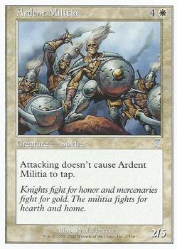 2001 Magic the Gathering 7th Edition #2 Ardent Militia Front