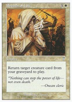2001 Magic the Gathering 7th Edition #4 Breath of Life Front