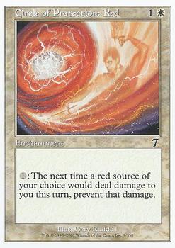 2001 Magic the Gathering 7th Edition #9 Circle of Protection: Red Front