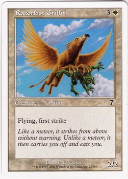 2001 Magic the Gathering 7th Edition #32 Razorfoot Griffin Front