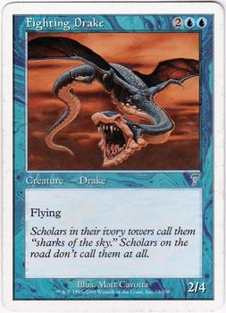 2001 Magic the Gathering 7th Edition #73 Fighting Drake Front