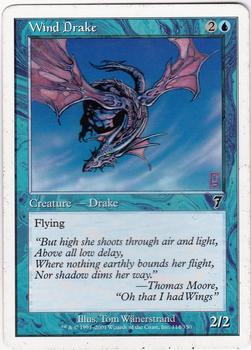 2001 Magic the Gathering 7th Edition #114 Wind Drake Front