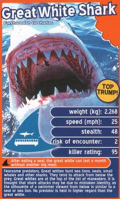 2012 Top Trumps Deadliest Predators #NNO Great White Shark Front
