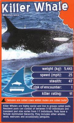 2012 Top Trumps Deadliest Predators #NNO Killer Whale Front