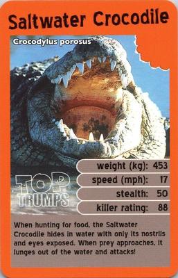 2012 Top Trumps Deadliest Predators #NNO Saltwater Crocodile Front