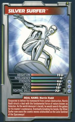 2003 Top Trumps Marvel Comic Heroes #NNO Silver Surfer Front