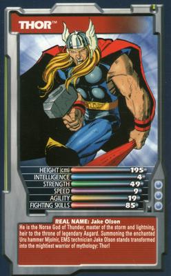 2003 Top Trumps Marvel Comic Heroes #NNO Thor Front