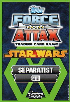 2014 Topps Star Wars Force Attax Series 5 #172 Darth Sidious Back