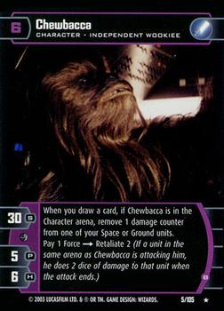 2003 Wizards of the Coast Star Wars Battle of Yavin #5 Chewbacca (B) Front