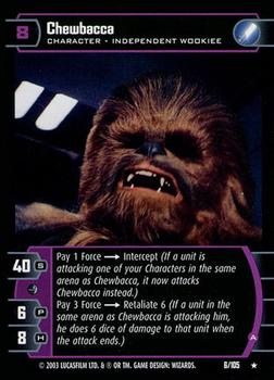 2003 Wizards of the Coast Star Wars Battle of Yavin #6 Chewbacca (A) Front