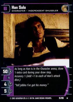 2003 Wizards of the Coast Star Wars Battle of Yavin #15 Han Solo (A) Front