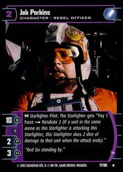 2003 Wizards of the Coast Star Wars Battle of Yavin #17 Jek Porkins (A) Front