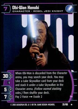 2003 Wizards of the Coast Star Wars Battle of Yavin #25 Obi-Wan Kenobi (H) Front