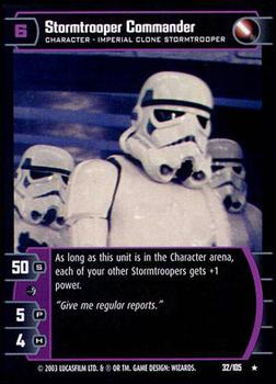 2003 Wizards of the Coast Star Wars Battle of Yavin #32 Stormtrooper Commander Front