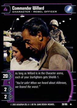 2003 Wizards of the Coast Star Wars Battle of Yavin #39 Commander Willard (A) Front