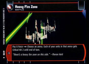 2003 Wizards of the Coast Star Wars Battle of Yavin #48 Heavy Fire Zone Front