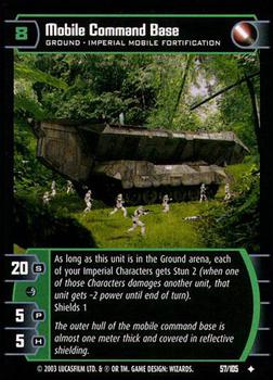 2003 Wizards of the Coast Star Wars Battle of Yavin #57 Mobile Command Base Front
