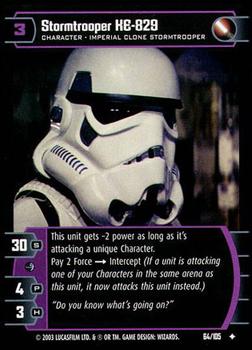 2003 Wizards of the Coast Star Wars Battle of Yavin #64 Stormtrooper KE-829 Front