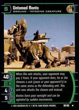 2003 Wizards of the Coast Star Wars Battle of Yavin #68 Untamed Ronto Front