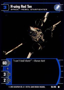 2003 Wizards of the Coast Star Wars Battle of Yavin #104 X-wing Red Ten Front