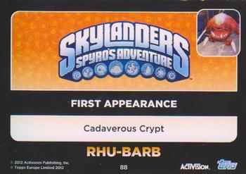 2012 Skylander Giants European Edition #88 Rhu-Barb Back