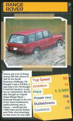 2010 Top Trumps Specials Top Gear The Challenges #NNO Range Rover Front